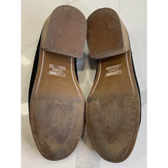 TOMS Leila Mules Black Suede Size 9 - Picture 6 of 7